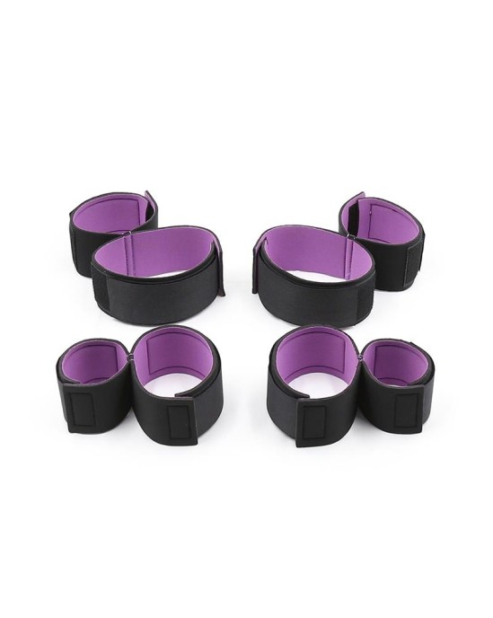 Latetobed Bdsm Line Ierobežojumu komplekts ar roku dzelžiem un Regulējami potīšu dzelži