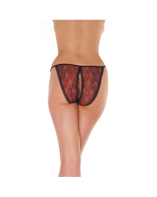 Amorable Rimba Open Brief Red One Size