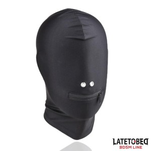 Latetobed Bdsm Line Full Cover Hood with Zipper in the Mouth