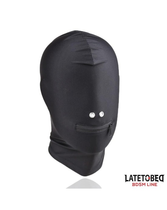 Latetobed Bdsm Line Full Cover Hood with Zipper in the Mouth