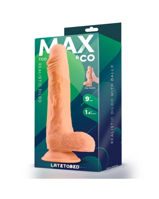 Max & Co Tod Realistic Dildo with Testicles 9 Flesh