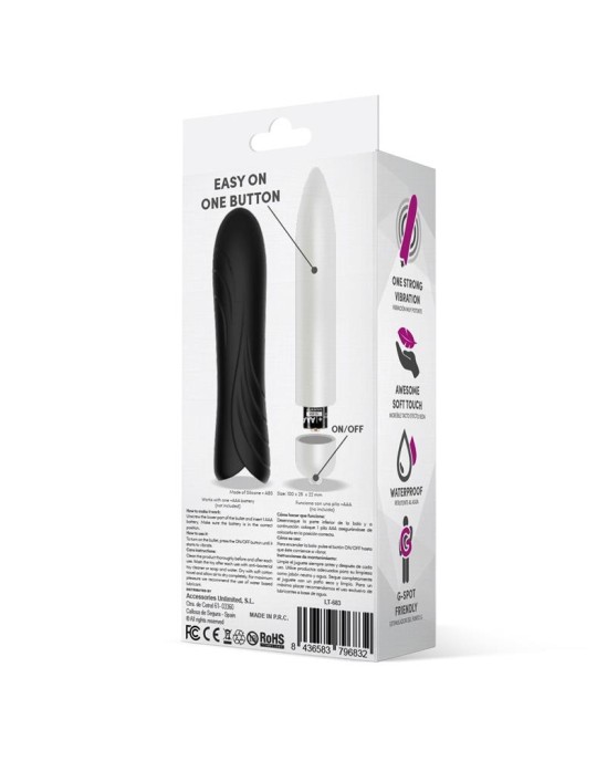 Latetobed Bilie Easy Quick Vibrating Bullet Silikona melns