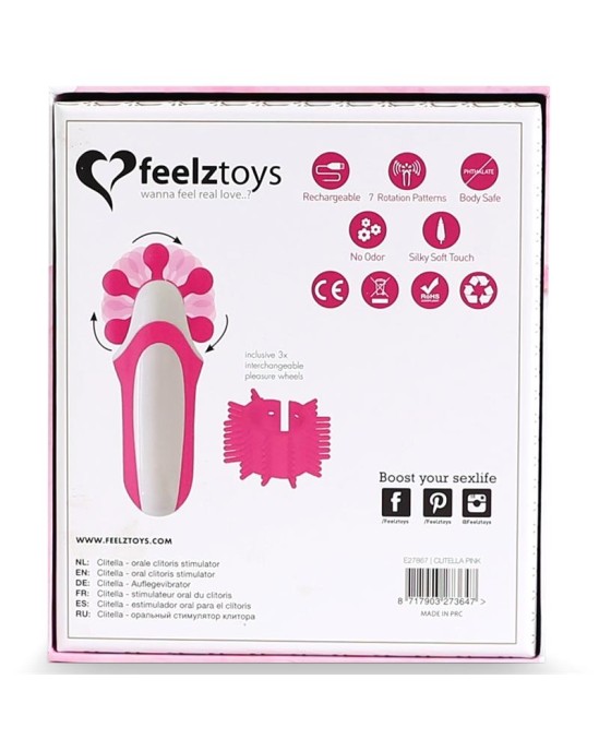 Feelztoys Clitella Oral Clitoral Stimulator Pink