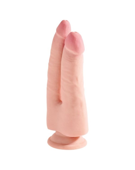 King Cock 3D Triple Density and Double Penetration Dildo Plus 9.5 Flesh