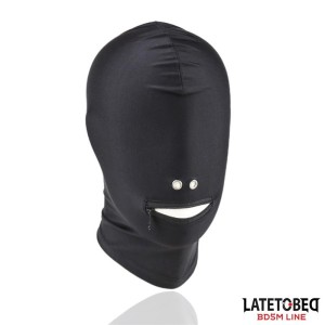 Latetobed Bdsm Line Full Cover Hood with Zipper in the Mouth