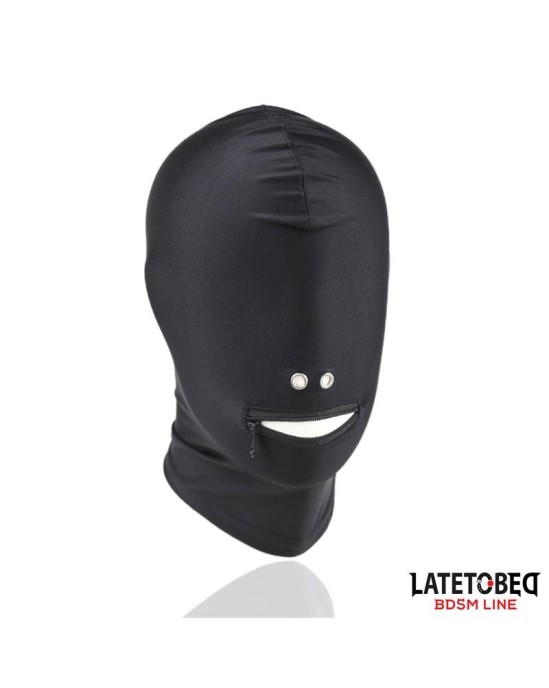 Latetobed Bdsm Line Full Cover Hood with Zipper in the Mouth