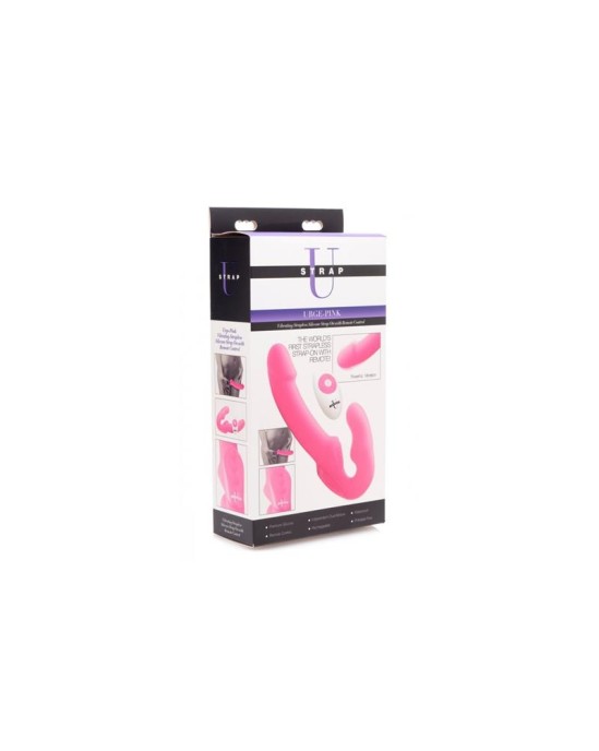 Strap U Urge Strapless Strap-On Vibrator Pink