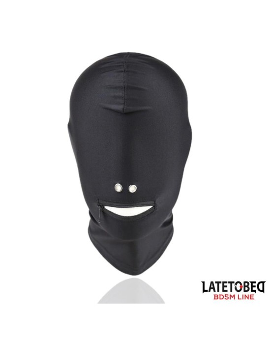 Latetobed Bdsm Line Full Cover Hood with Zipper in the Mouth