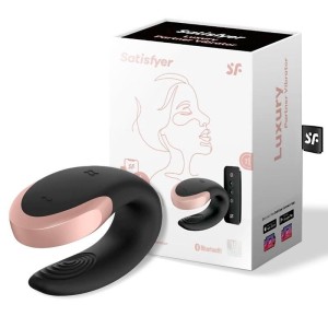 Satisfyer Double Love Luxury Partner vibrators ar App Black