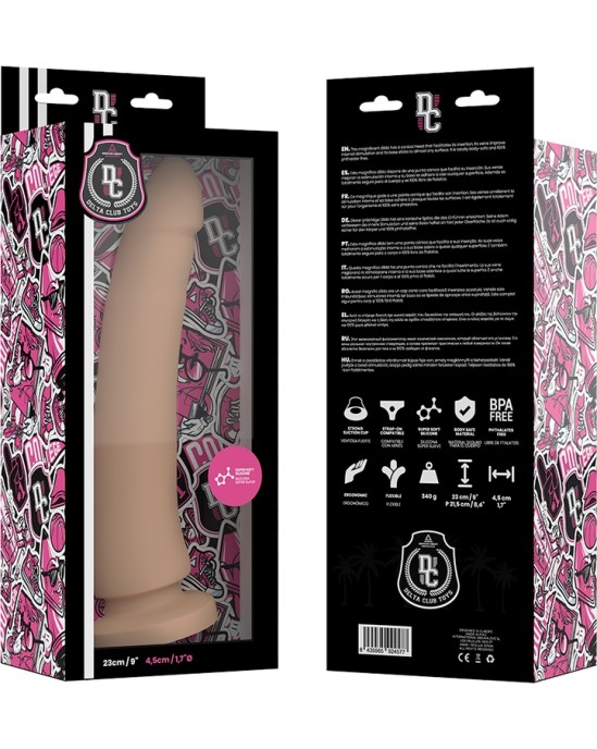 Deltaclub DELTA CLUB - ROTAĻLIETAS NATURAL DILDO MEDICĪNAS SILIKONS 23 X 4,5 CM