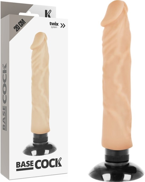 Basecock REALISTIC VIBRATOR 2-1 FLESH 20 CM