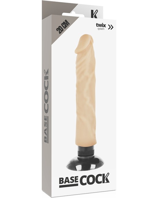 Basecock REALISTIC VIBRATOR 2-1 FLESH 20 CM