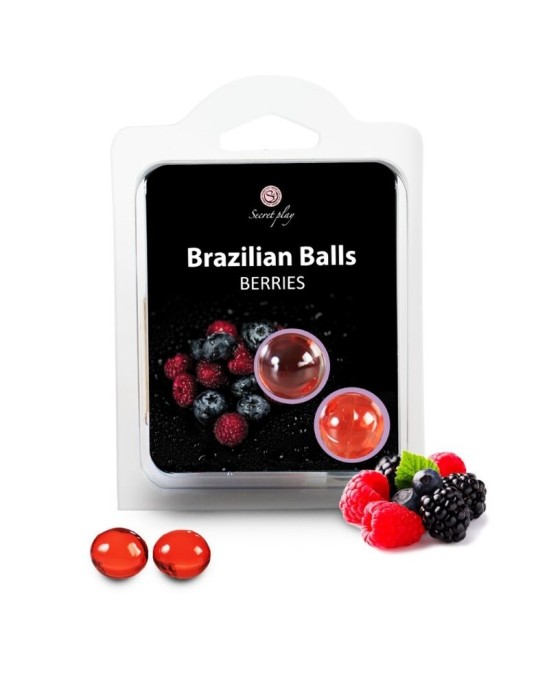 Secretplay Cosmetic SECRETPLAY - 2 BRAZILIAN BALLS BERRIES