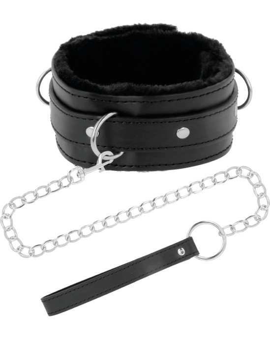 Darkness Bondage DARKNESS - COMFORTABLE POSTURE NECKLACE WITH LEATHER CHAIN