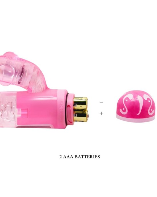 Baile Vibrators MULTISPEED VIBRATOR WITH CLIT STIMULATOR rozā