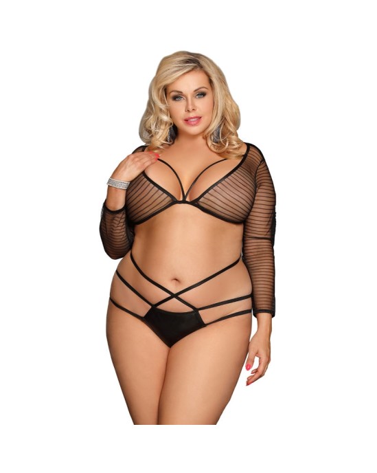 Subblime Queen Plus Size SUBBLIME QUEEN PLUS — КОМПЛЕКТ ТОП И ТРУСИКИ С РЕМЕШКАМИ