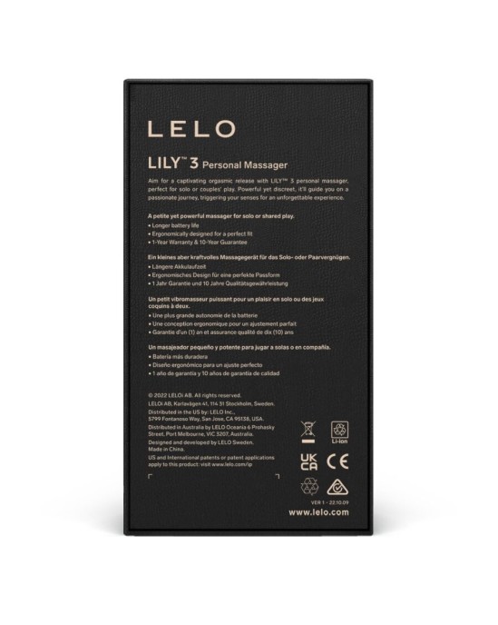 Lelo ПЕРСОНАЛЬНЫЙ МАССАЖЕР LILY 3 - СПОКОЙНАЯ ЛАВАНДА