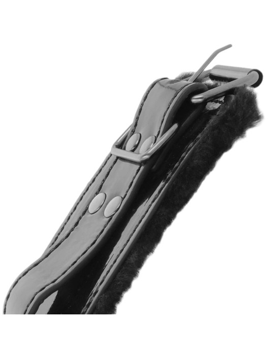 Darkness Bondage TUMŠUMS - REGULĒJAMI MELNI ĀDAS POTĪTES ROKU DZELŽI AR ATKLĀJU