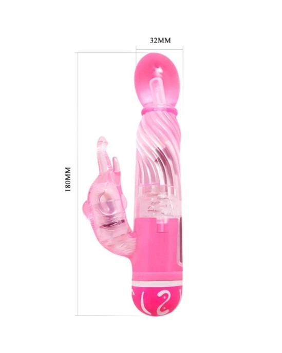 Baile Vibrators MULTISPEED VIBRATOR WITH CLIT STIMULATOR rozā