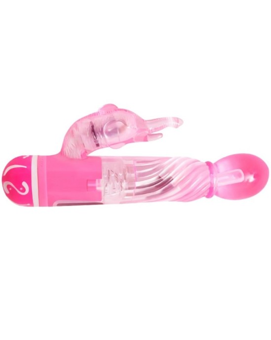 Baile Vibrators MULTISPEED VIBRATOR WITH CLIT STIMULATOR rozā