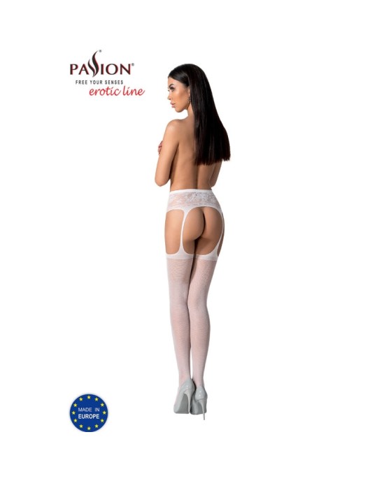 Passion Woman Garter & Stock PASSION - S028 STRIP PANTY WHITE ONE SIZE