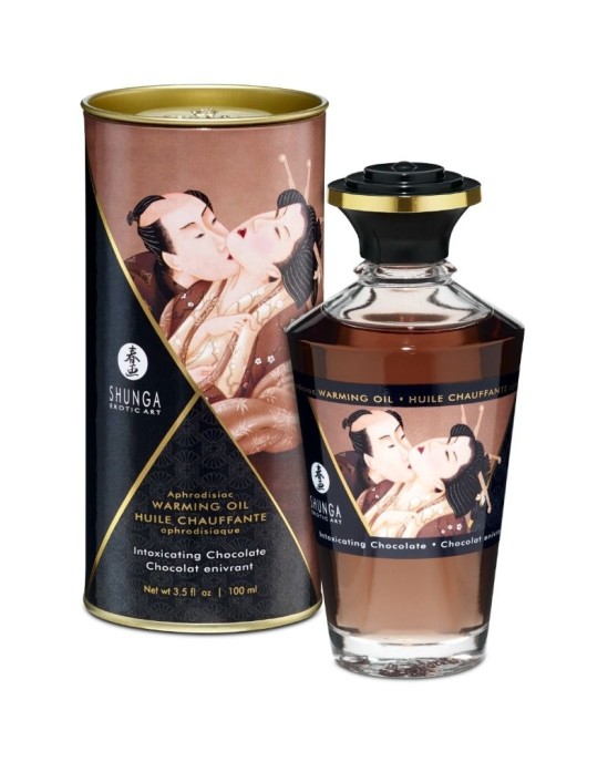 Shunga Oils SHUNGA - MASSAGE OIL WITH HEAT EFFECT INTENSE CHOCOLATE FLAVOR 100 ML