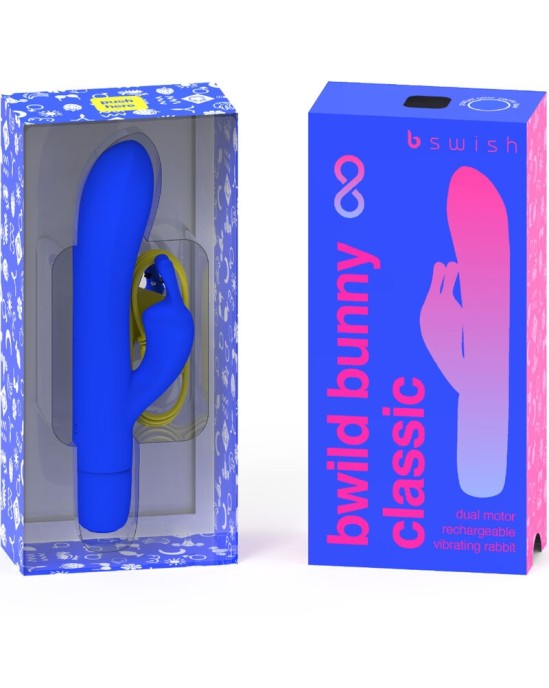 B Swish BWILD BUNNY INFINITE CLASSIC SILICONE RECHARGEABLE VIBRATOR PACIFIC BLUE