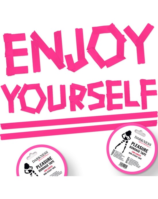 Darkness Bondage DARKNESS - NON-STICKY PINK BONDAGE TAPE 15 M