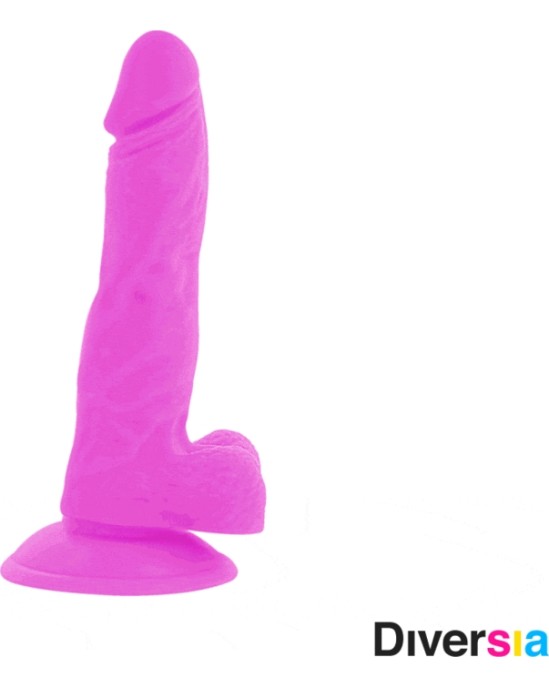 Diversia Elastīgs Vibrējošs Dildo 18 CM - violets