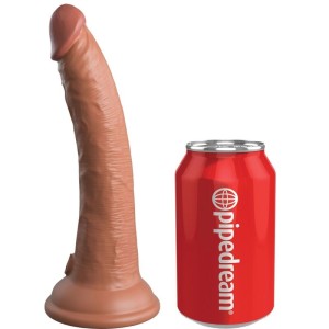 King Cock ELITE - REĀLISTS SILIKONA DILDO 17,8 CM KARAMELE