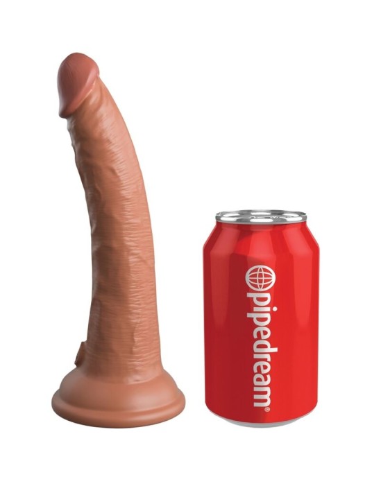 King Cock ELITE - REĀLISTS SILIKONA DILDO 17,8 CM KARAMELE