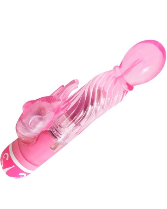 Baile Vibrators MULTISPEED VIBRATOR WITH CLIT STIMULATOR rozā