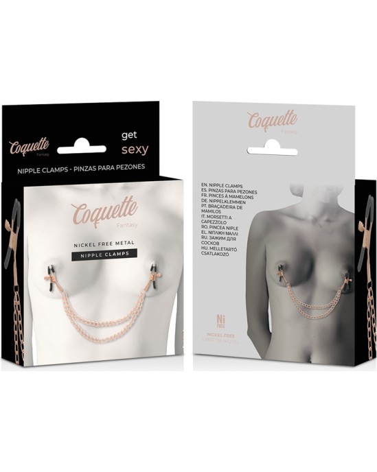 Coquette Fantasy COQUETTE CHIC DESIRE - FANTASY METAL NIPPLE CLIPS WITH CHAIN