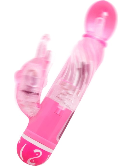 Baile Vibrators MULTISPEED VIBRATOR WITH CLIT STIMULATOR rozā