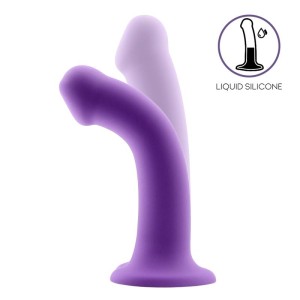 Action Bouncy Liquid Silicone Dildo Hiper Flexible 6.5 - 16.5 cm Size S Purple