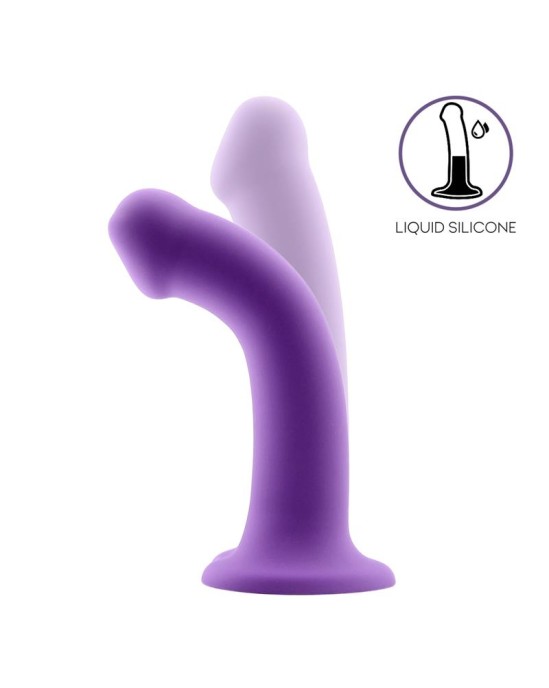 Action Bouncy Liquid Silicone Dildo Hiper Flexible 6.5 - 16.5 cm Size S Purple