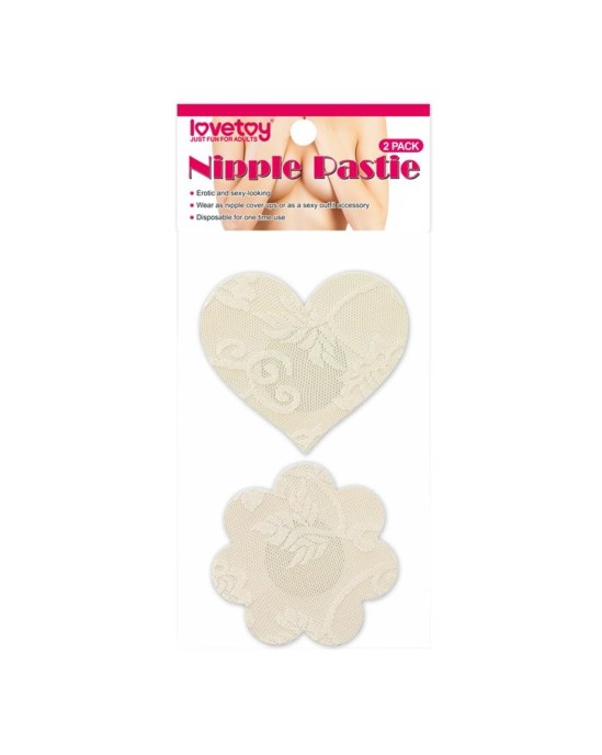 Lovetoy Pack Nipple Covers Flower and Heart Beige