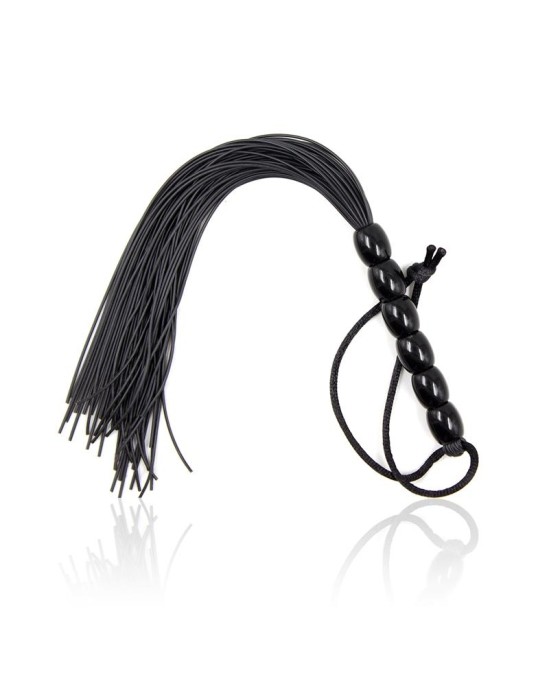 Latetobed Bdsm Line Silicone Flogger with 6 Beads Handle 26 cm Black