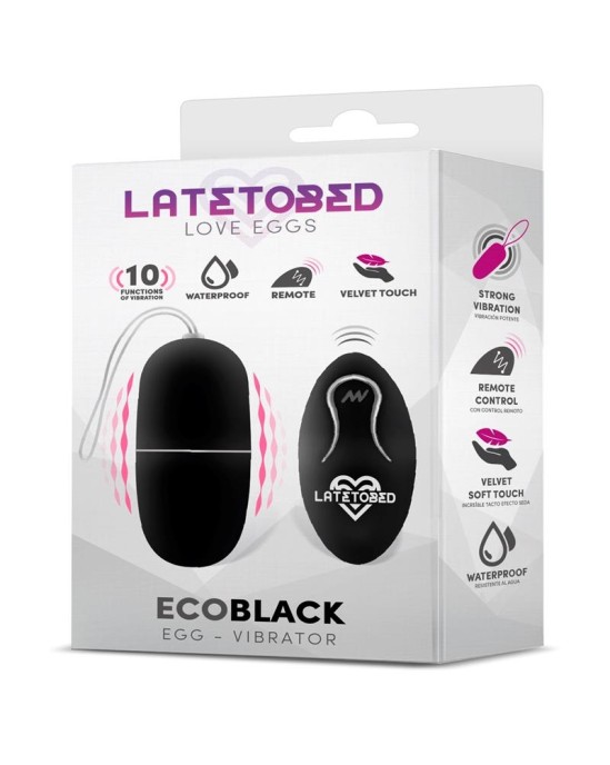 Latetobed Виброяйцо Ecoblack с дистанционным управлением