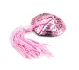 Latetobed Bdsm Line Self-Adhesive Heart Sequin Nipple Cover with Tassel Pink