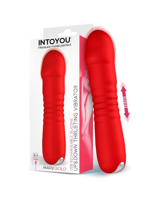 Intoyou Стимулятор Мэриголд с толкающими движениями вверх и вниз, USB-силикон