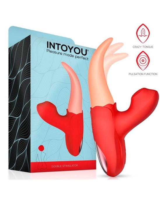 Intoyou Dubultais stimulators Trakā mēle un pulsācija