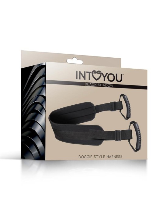 Intoyou Black Shadow Doggie Style Harness Vegan Leather