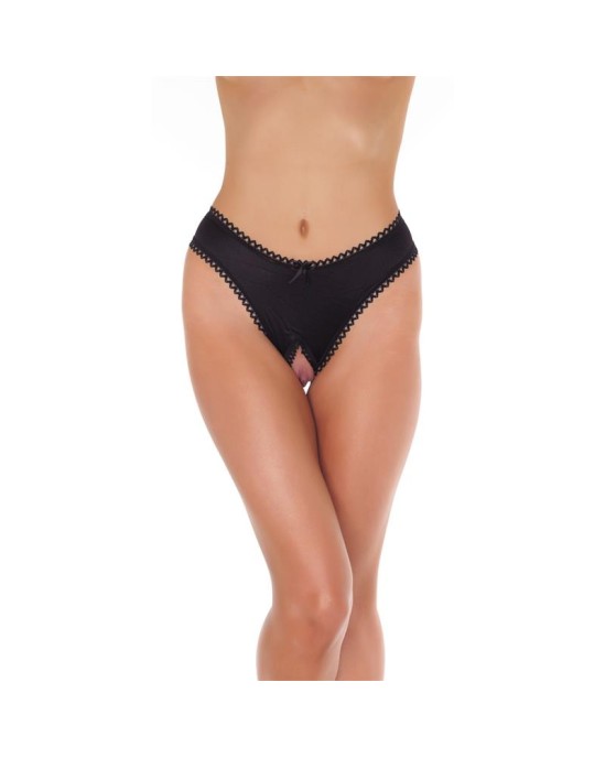 Amorable Rimba Open G-String Black One Size