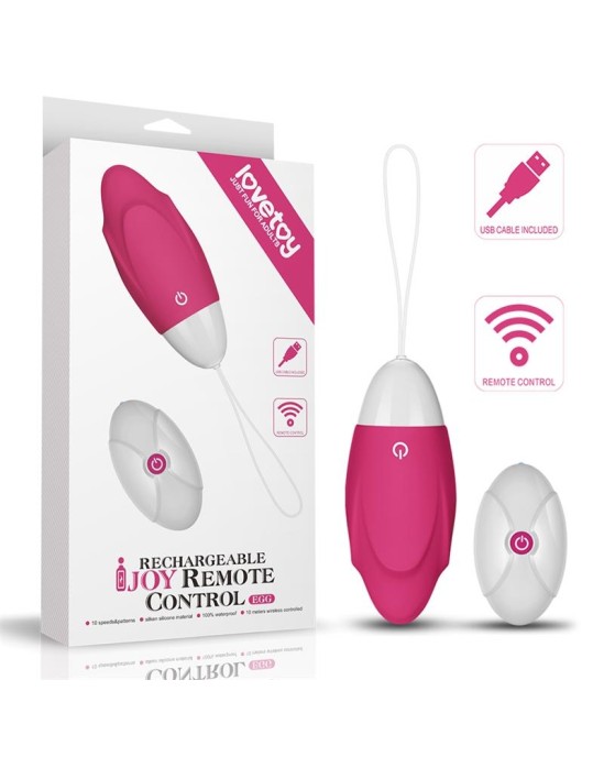 Lovetoy Vibrating Egg IJoy Remote Control USB Pink