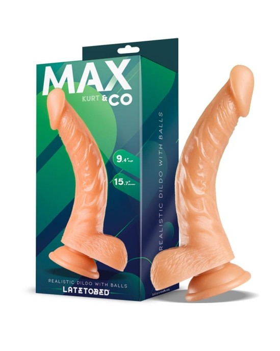 Max & Co Kurt Realistic Dildo with Testicles Flesh 9,4 - 24 cm