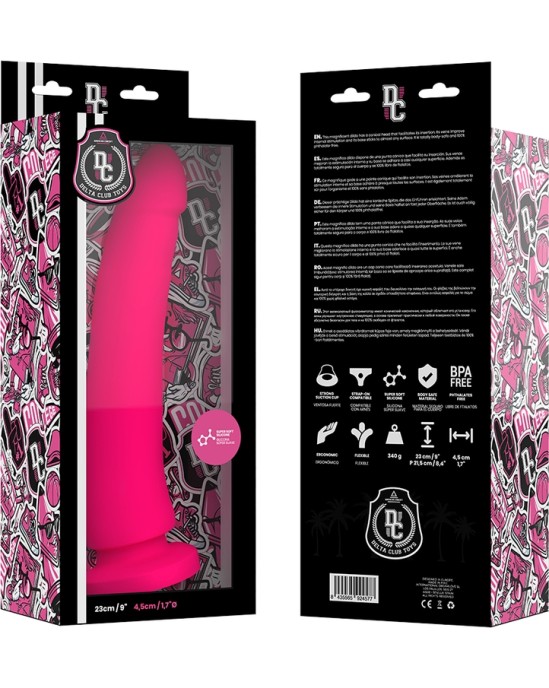 Deltaclub DELTA CLUB — ROTAĻLIETAS ROZĀ DILDO MEDICĪNAS SILIKONS 23 X 4,5 CM