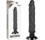 Basecock REALISTIC VIBRATOR 2-1 melns 20 CM