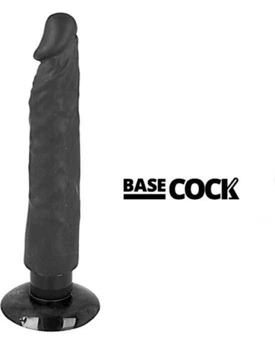 Basecock Reālistisks vibrators melns 20 CM