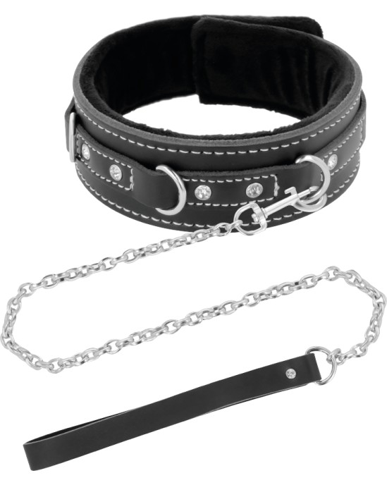 Darkness Bondage DARKNESS - HIGH QUALITY LEATHER NECKLACE WITH LEASH